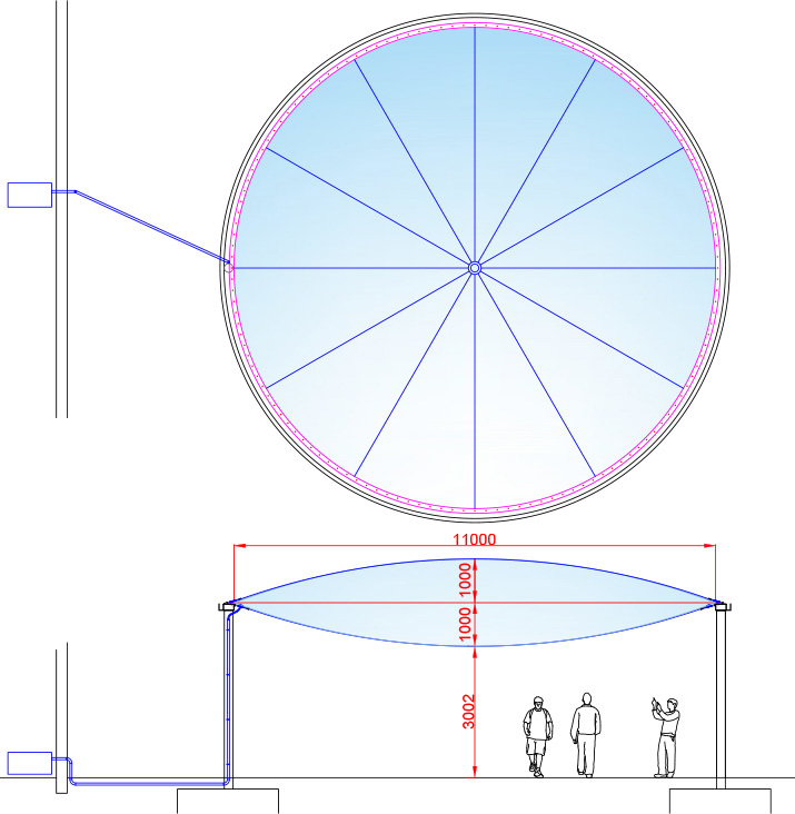 Engineering ETFE dome